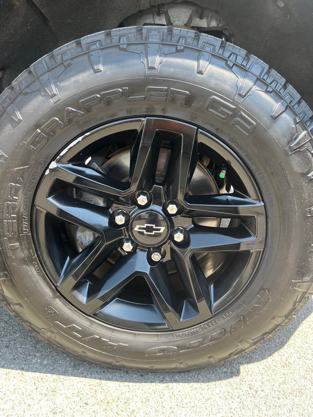 Chevy wheel before refinish