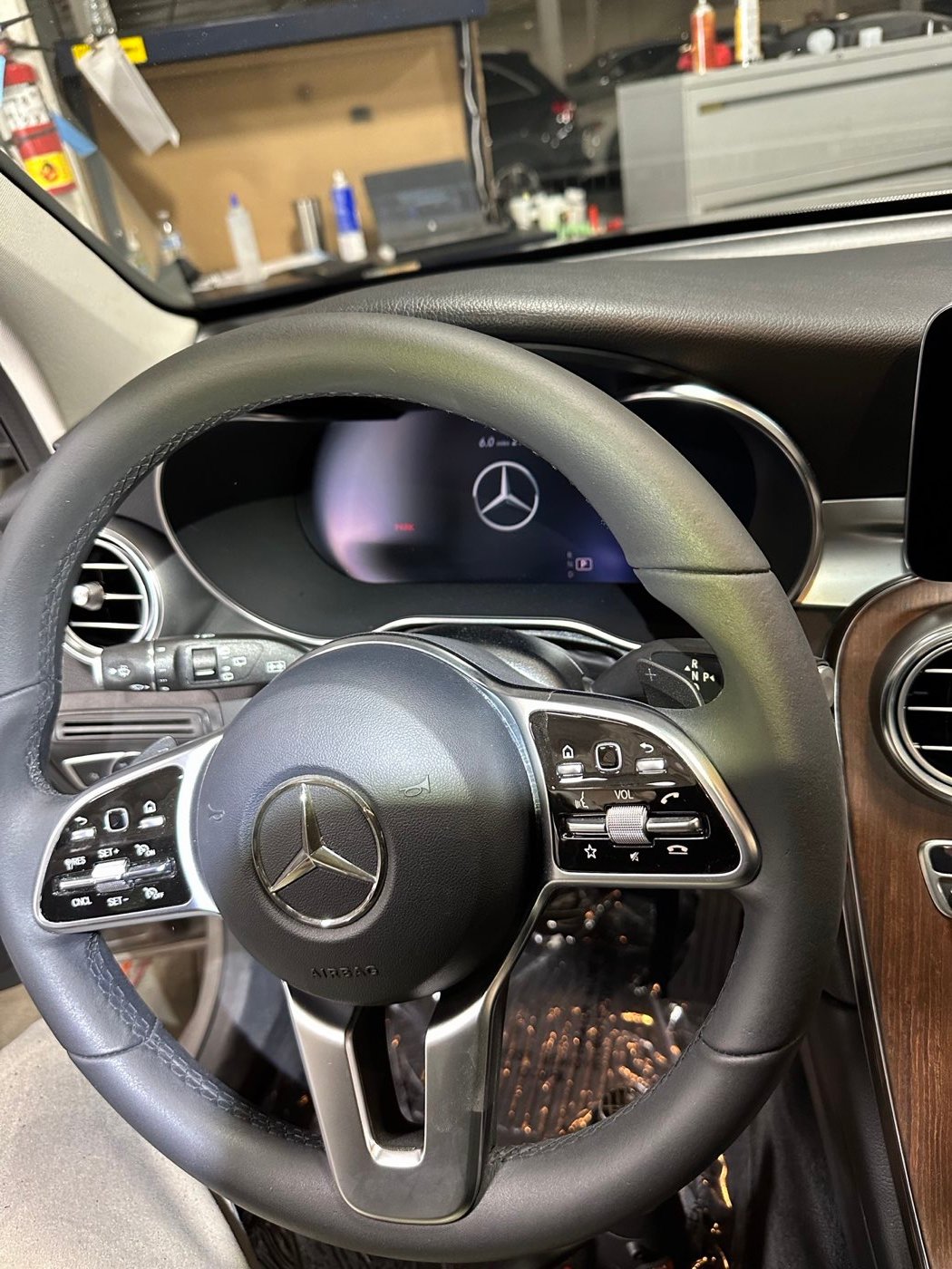 Mercedes steering wheel after restoration